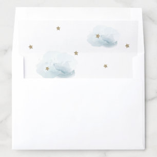 Gold Stars & Fluffy Clouds Envelope Liner