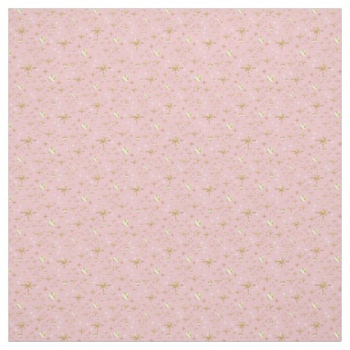 Gold stars, gold and pink fabric