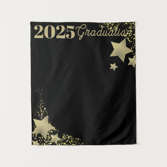 Gold Stars  Graduation  Backdrop (Front)