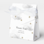 Gold Stars & Gray Clouds Baby Shower Gift Box