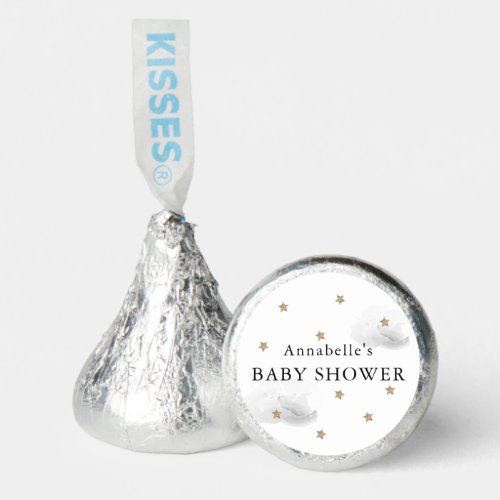 Gold Stars  Gray Clouds Baby Shower Hersheys Kisses