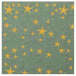 gold stars in green fabric