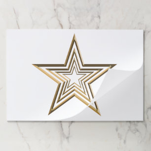 Gold stars modern pattern white paper placemats