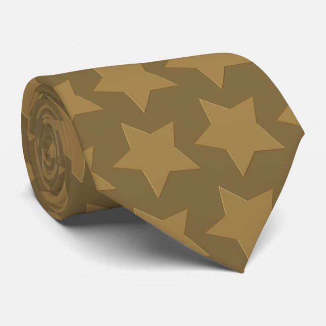 Gold Stars Neck Tie (Rolled)