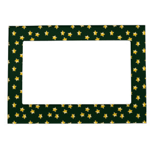 Gold stars on green magnetic frame