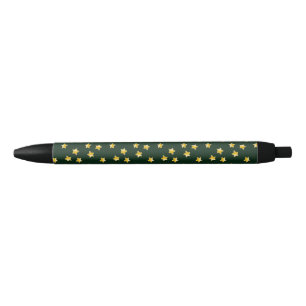 Gold stars on green pen
