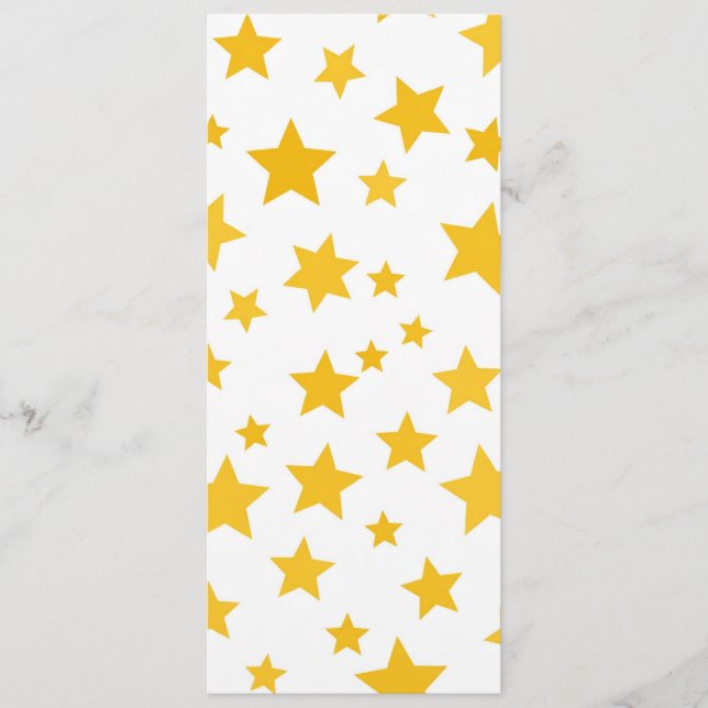 gold stars on white background menu (Front)