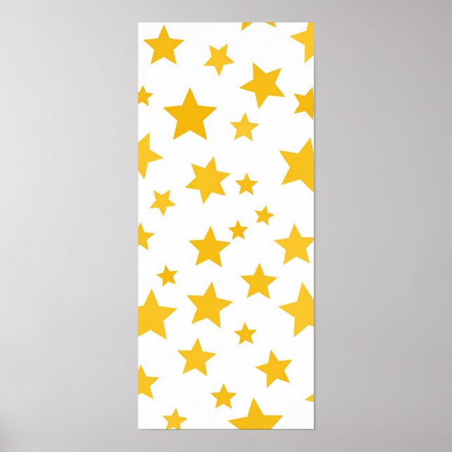 gold stars on white background poster (Front)