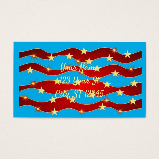 Gold Stars Patriotic Sky Thunder_Cove  (Front)