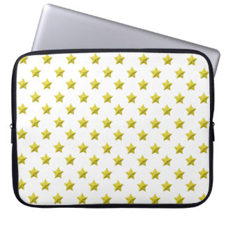 Gold Stars Pattern Laptop Sleeve