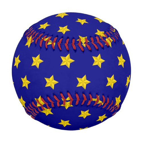 Gold Stars Pattern Navy Blue Exclusive Baseball