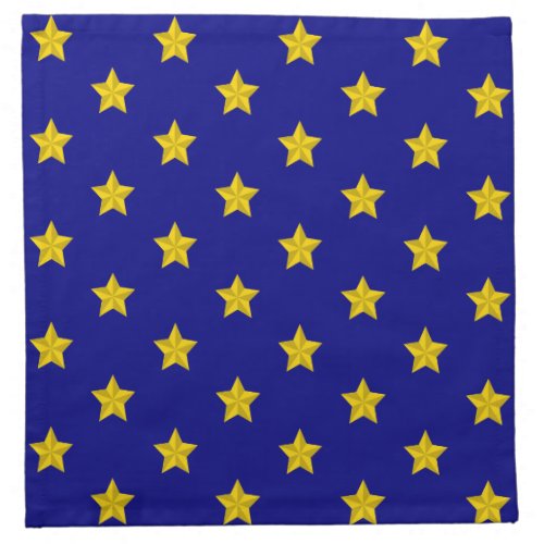 Gold Stars Pattern Navy Blue Exclusive Cloth Napkin