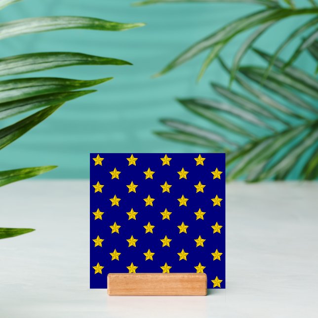 Gold Stars Pattern, Navy Blue, Exclusive Holder (Insitu 2)