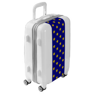 Gold Stars Pattern, Navy Blue, Exclusive Luggage