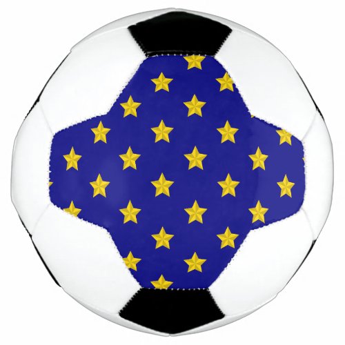 Gold Stars Pattern Navy Blue Exclusive Soccer Ball