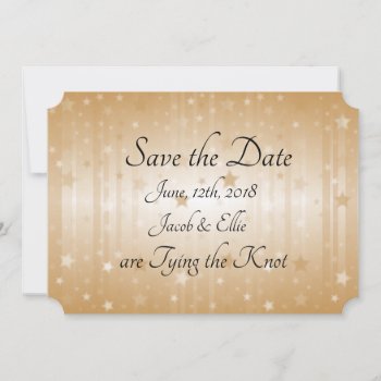 Gold Stars Photo  Save The Date Personalised Cards by Everything_Grandma at Zazzle