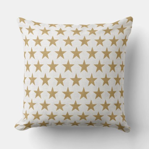 gold stars pillow