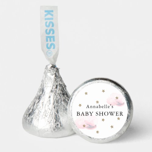 Gold Stars  Pink Clouds Baby Shower Hersheys Kisses