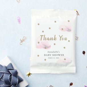 Gold Stars & Pink Clouds Baby Shower Hot Chocolate Drink Mix