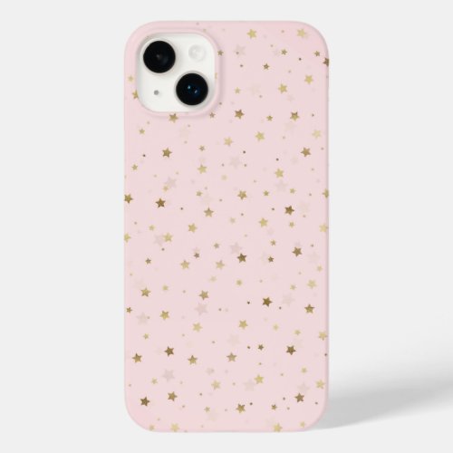 Gold Stars Pink Gradient Design Case_Mate iPhone 14 Plus Case