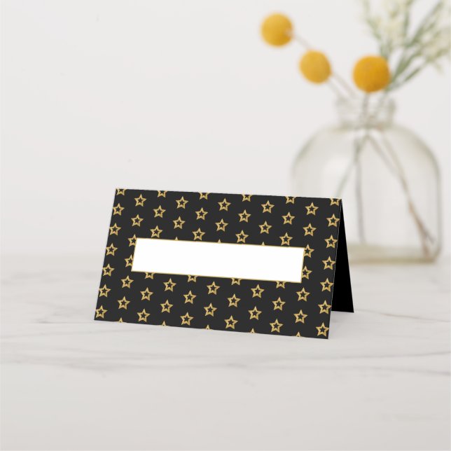 Gold Stars Place Card (Front)