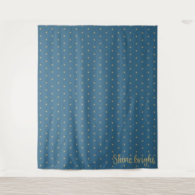 Gold Stars Shine Bright Tapestry (Front)