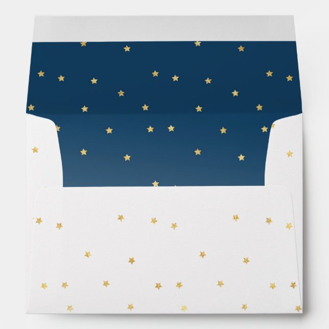 Gold Stars Sky Shine Bright Envelope (Back (Bottom))