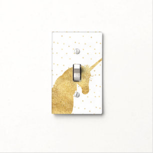 Gold Stars Unicorn Light Switch Cover