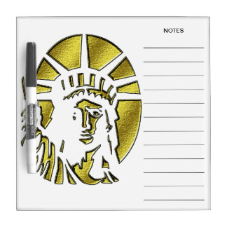 Gold Statue of Liberty Dry Erase board