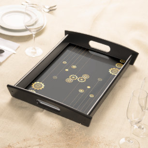 Gold Steampunk Serving Tray