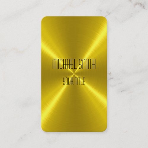 Gold Steel Metal Business Card