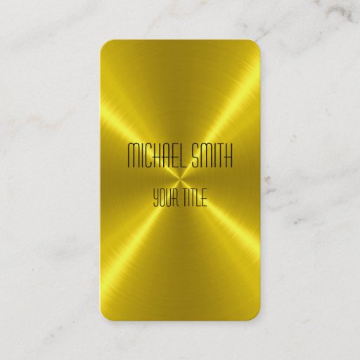 Customizable Gold Steel Metal Business Card