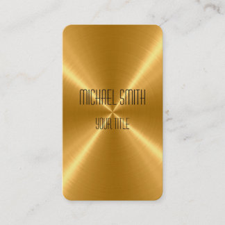 Gold Steel Metal Business Card