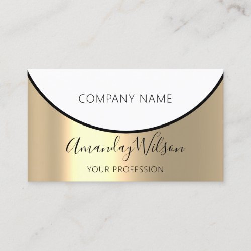 Gold Steel Metal Professional Minimalism Elegant Business Card