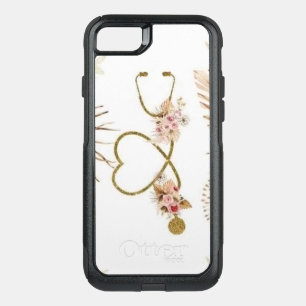 Gold Stethoscope OtterBox Commuter iPhone SE/8/7 Case