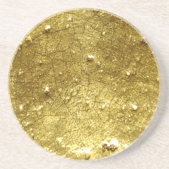 Gold stone drink coaster (Front)