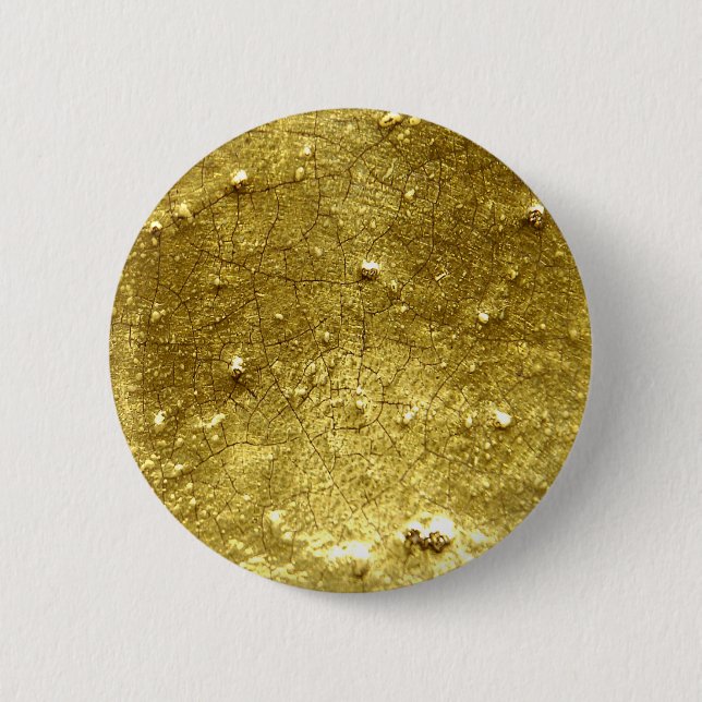 Gold stone pinback button (Front)