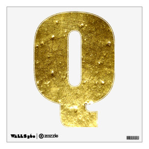 Gold stone Q Wall Decal