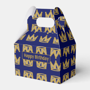 Gold street style graffiti crown favor boxes