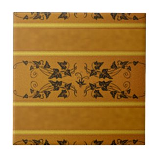 Gold stripe border patterned