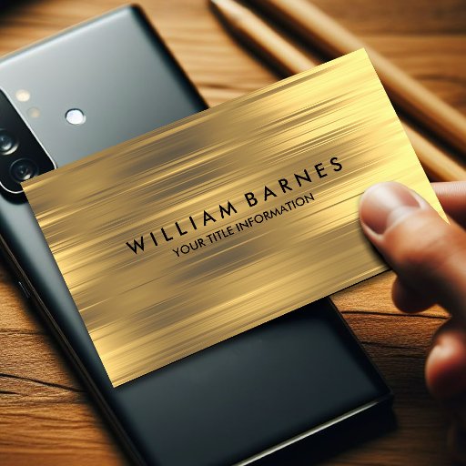 Customizable Gold Stripe Business Card