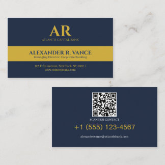 Gold Stripe Corporate Banking Business Card