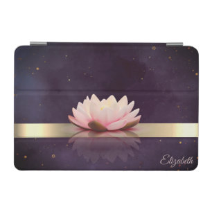 Gold Stripe Lotus Flower iPad Mini Cover