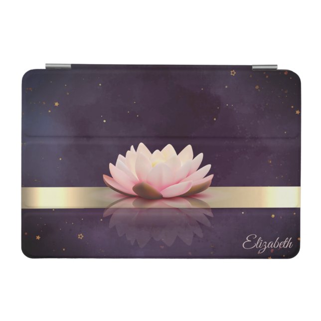  Gold Stripe Lotus Flower    iPad Mini Cover (Horizontal)