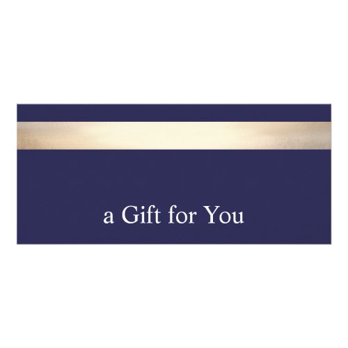 Gold Stripe Navy Blue Gift Certificate