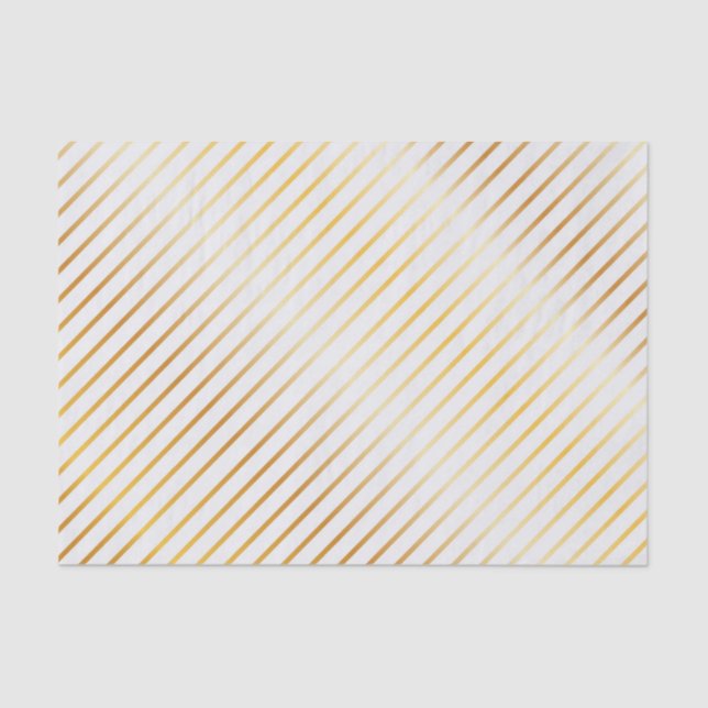 Gold Striped Elegance Tissue Paper (Front)