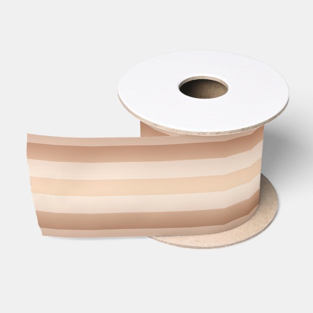 Gold striped gradient background satin ribbon (Spool)
