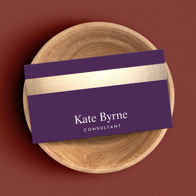 Gold Striped Modern Stylish Navy Blue Business Card (Creator Uploaded)