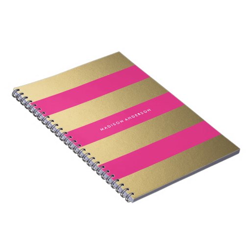 Gold Striped Notebook Zazzle