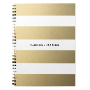 Gold Striped | Notebook